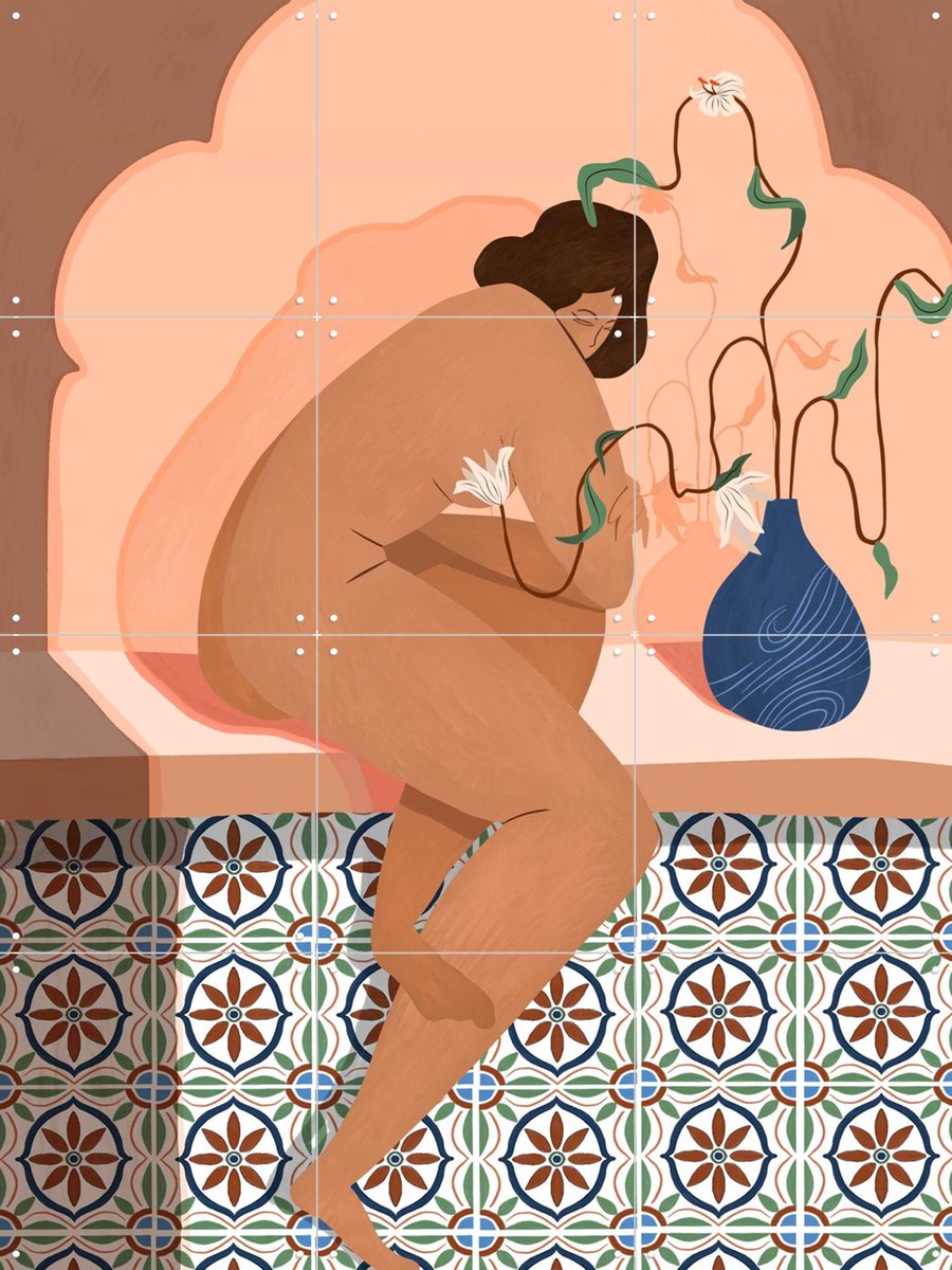 IXXI Talking Plant, Arty Guava - 60 x 80 cm - Gratis ophangtool - Grote wanddecoratie en posters - Grafisch Ontwerp, Decoratieve kunsten, Speels