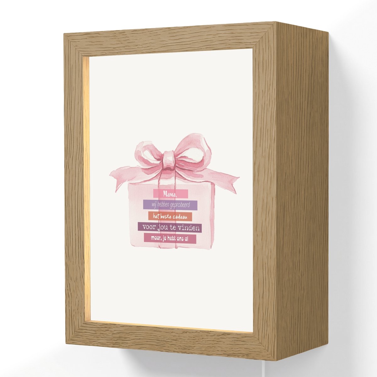 Cadeau - Strik - Tekst - Roze