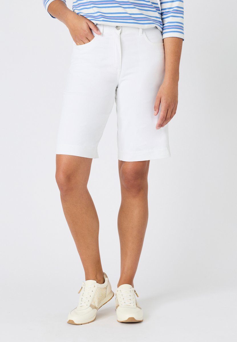 Damart - Bermuda stretch katoen - Dames - Wit - 46