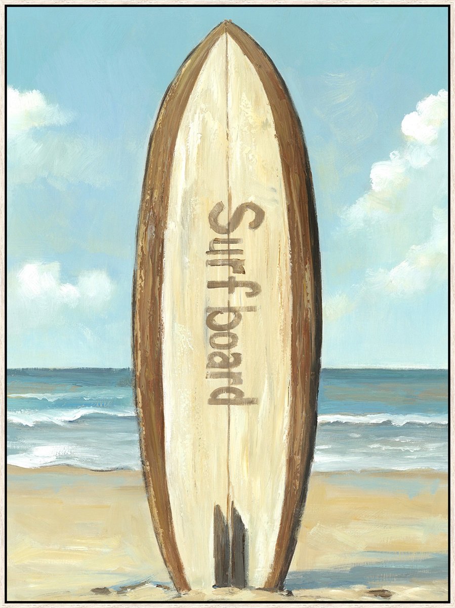 Schilderij met frame 60x80cm surfboard