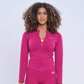 Euphoria Zipper Sportvest Dames - Sportkleding Dames - Trainingsjack Dames - Compressie - Vochtafvoerend - Roze - Maat M