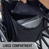 Grand sac pour fauteuil roulant à fixer au dossier – Accessoire pour fauteuil roulant avec sangles réglables, rangement spacieux, léger, imperméable et résistant aux rayures – 35,56 x 48,26 x 7,62 cm