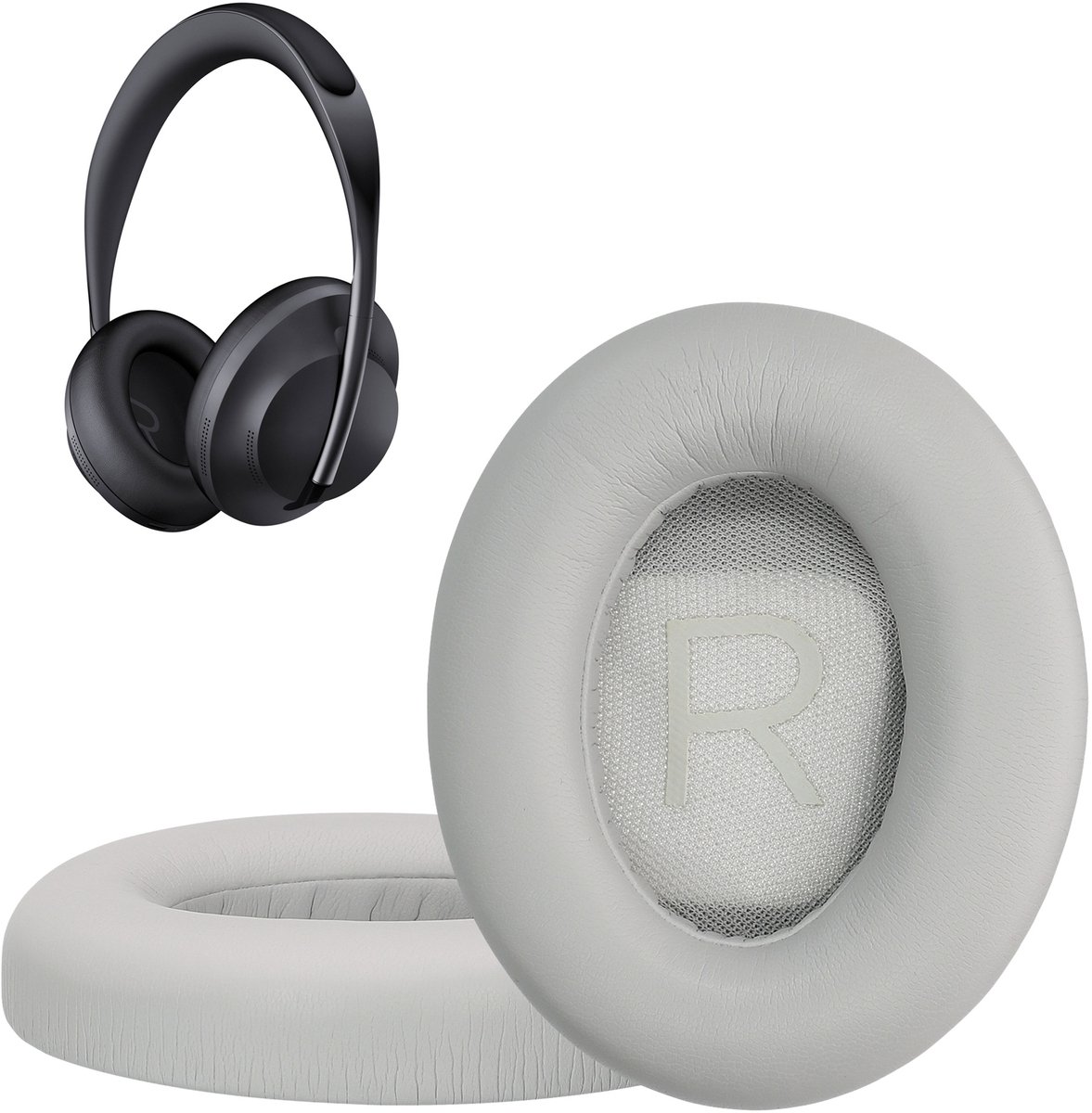 kwmobile 2x oorkussens geschikt voor Bose Noise Cancelling 700 / NC700 - Earpads voor koptelefoon in grijs