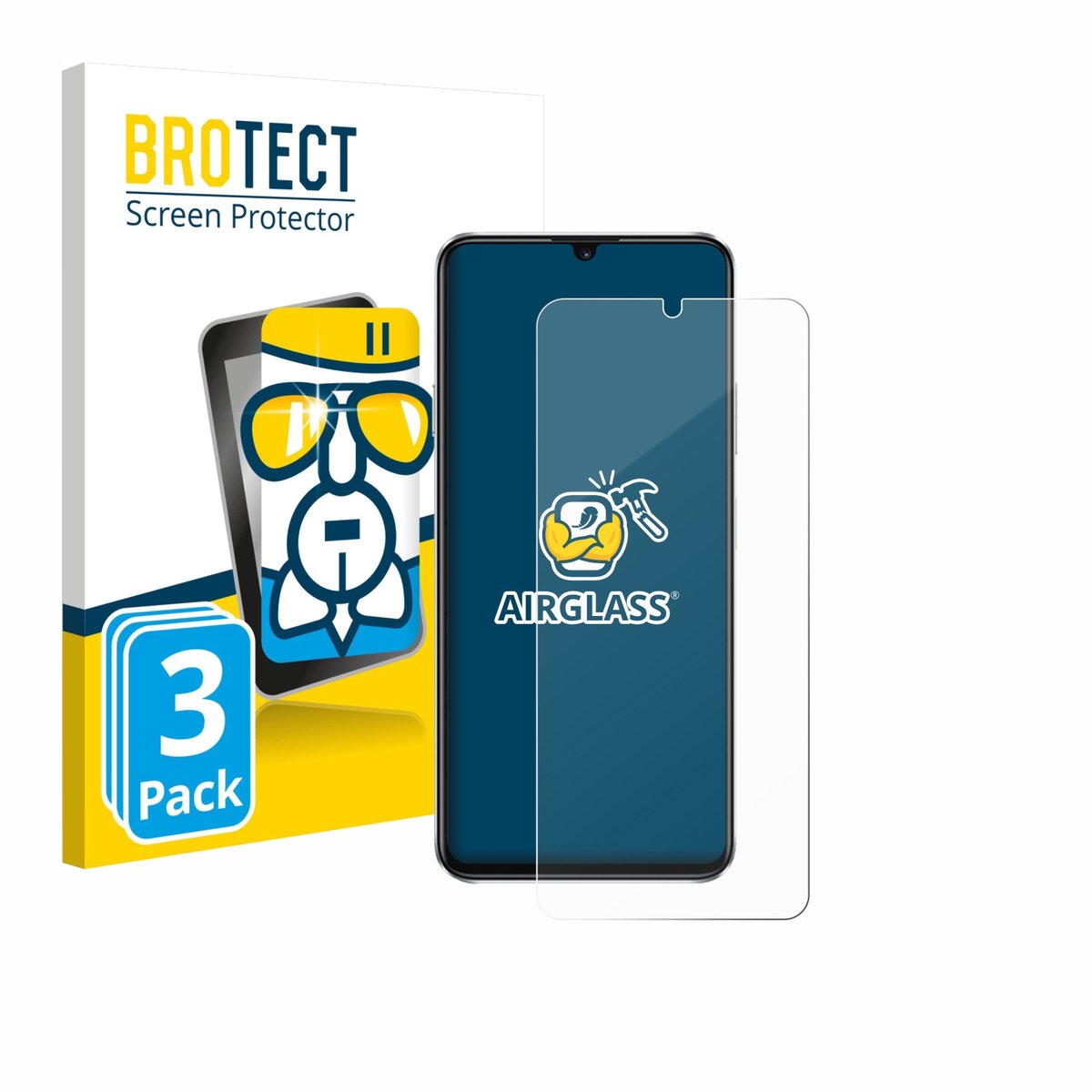 Screenprotector 3 Stuks voor Huawei Nova Y63 Beschermglas transparant