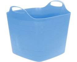 Excellent houseware flexibele kuip / emmer - blauw - 25 l - kunststof - 40 x 35 cm - met handvatten