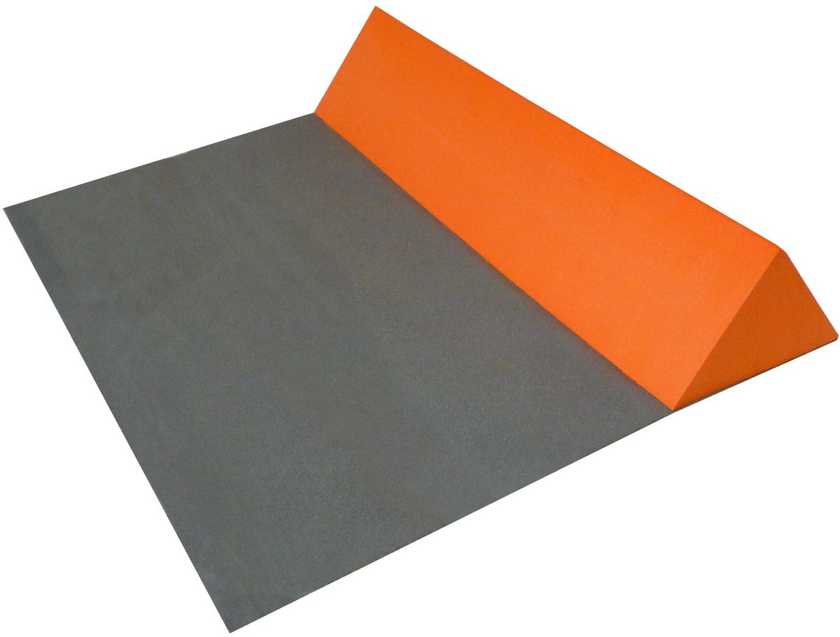 Samkraft Wielstopper Parkeerstop voor auto - zelfklevend - grijs/oranje - 350x300x60 mm