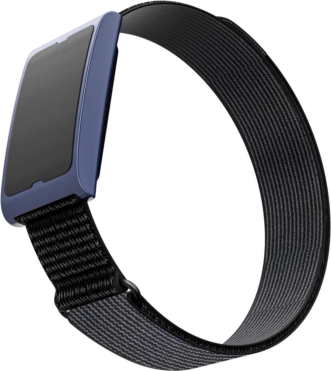 Sport Polsband - Nylon Band - Fitness Tracker - Ademend Materiaal - 22mm Breedte - Middernacht Zwart