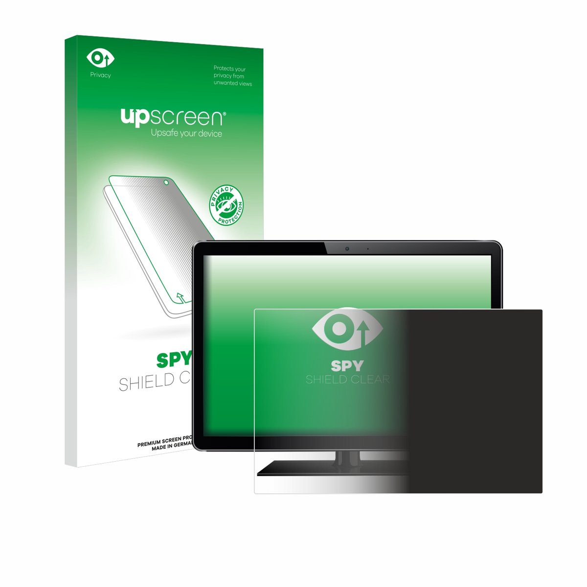 upscreen - privacy screenprotector voor Standaardmaten met 14 inch-scherm [310 mm x 175 mm, 16:9] Folie Beschermfolie Blauwlichtfilter