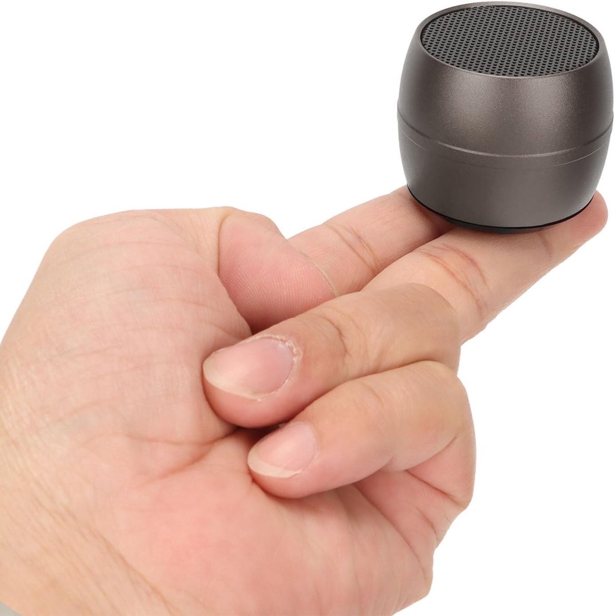 Draadloze Mini Luidspreker - Klein Volume - Overal Muziek - IP67 Waterdicht - 4x4x4 cm - Donkergrijs
