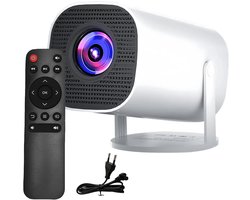 Mini Projector - Smart Beamer met 4K-ondersteuning - Voor iOS/Android/HDMI/TV-Stick/Laptop/PC - Bluetooth 5.4 & WIFI - Compacte Mini Beamer voor Thuisbioscoop - Kleine Projector - Wit