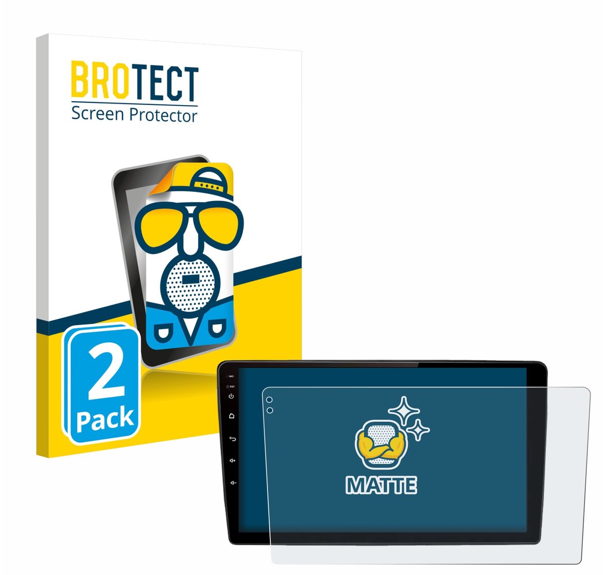 BROTECT - Screenprotector voor Junsun V2 Plus 10" - Folie Beschermfolie matte 2 Stuks