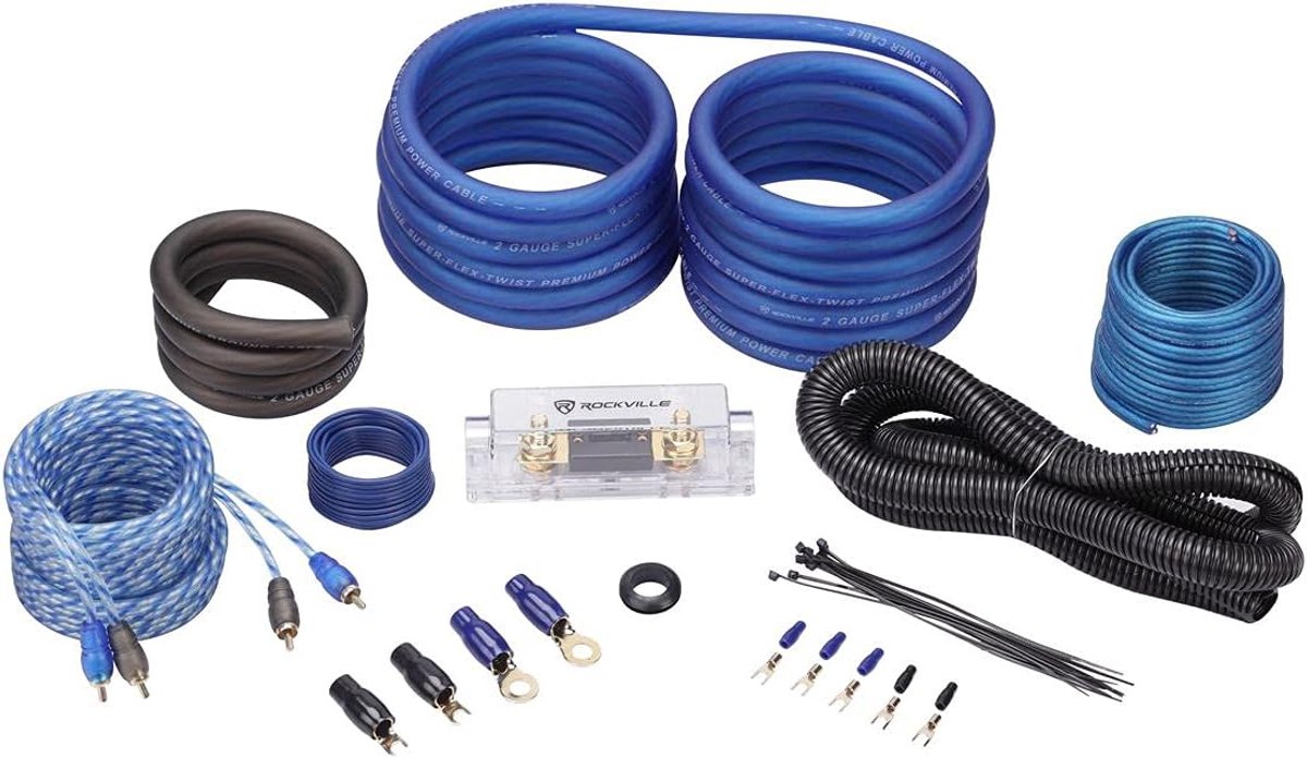 Versterker Kabelset - Audio Bekabeling - Auto Geluid - 100% Koper RCA - 2 Gauge