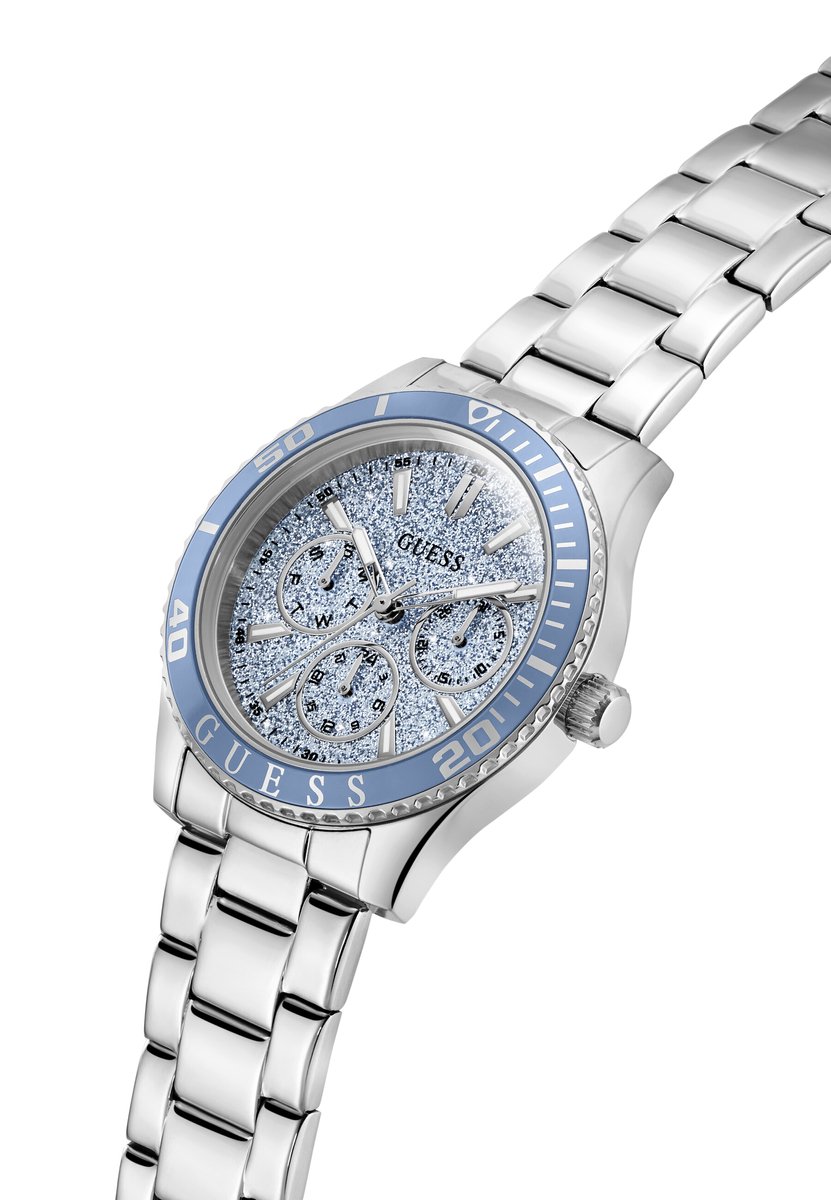 Guess Mariana Quartz Analoog Horloge Silver Tone Kast: 100% Roestvrij Staal | Armband: 100% Roestvrij Staal 36 mm GW1035L1