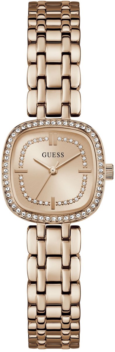 Guess Hazel Quartz Analoog Horloge Roze Gouden Toon Kast: 100% Roestvrij Staal | Armband: 100% Roestvrij Staal 25 mm GW1018L1, GW1018L2, GW1018L3, GW1018L4, GW1018L5, GW1018L6