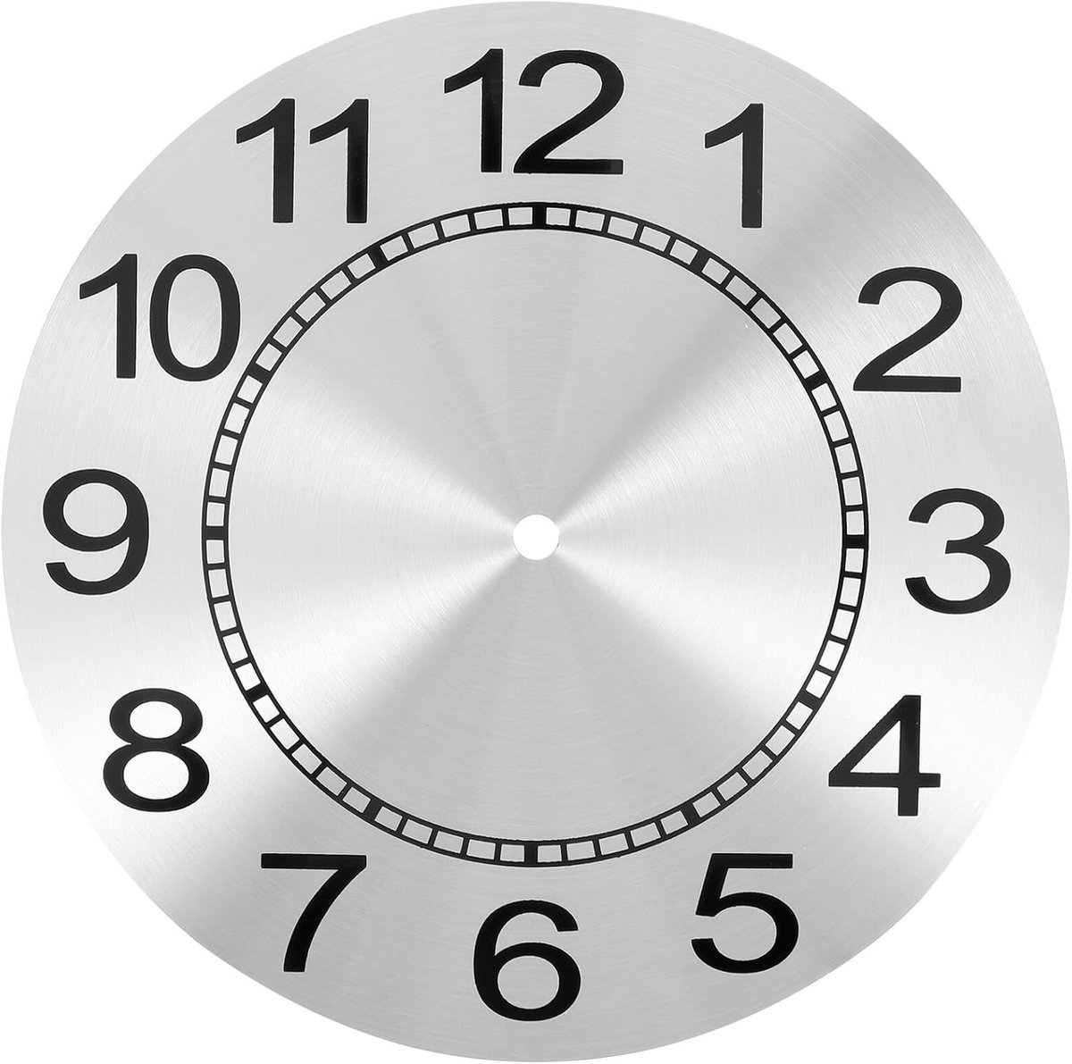 Klok Wijzerplaat - Vervangende Plaat - Klok Maken - Duurzaam Aluminium - 20.7cm Diameter - Zilver