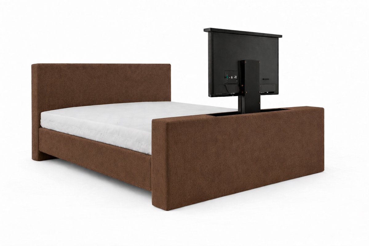 Boxspring TV-Lift Sofia Élite – 2-Persoons – 140x220 cm – Bruin