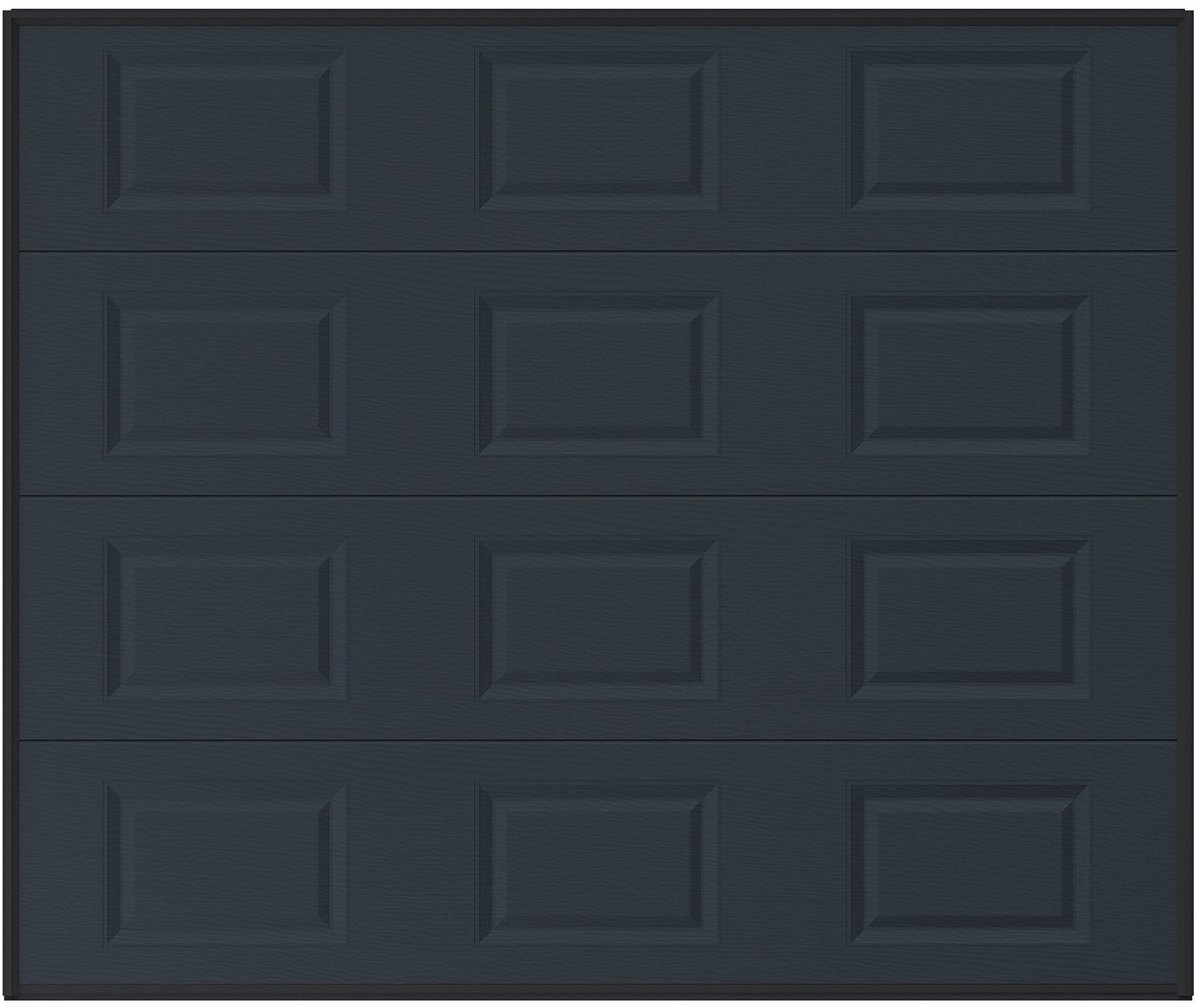 Vente-unique Sectionale garagedeur met antraciet cassette en motor - CAOPAS L 243 cm x H 199 cm x D 4 cm