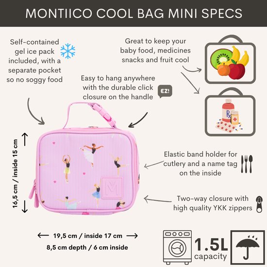 MontiiCo koeltas Mini - thermo lunchtas - Twirl van MontiiCo — afbeelding 3