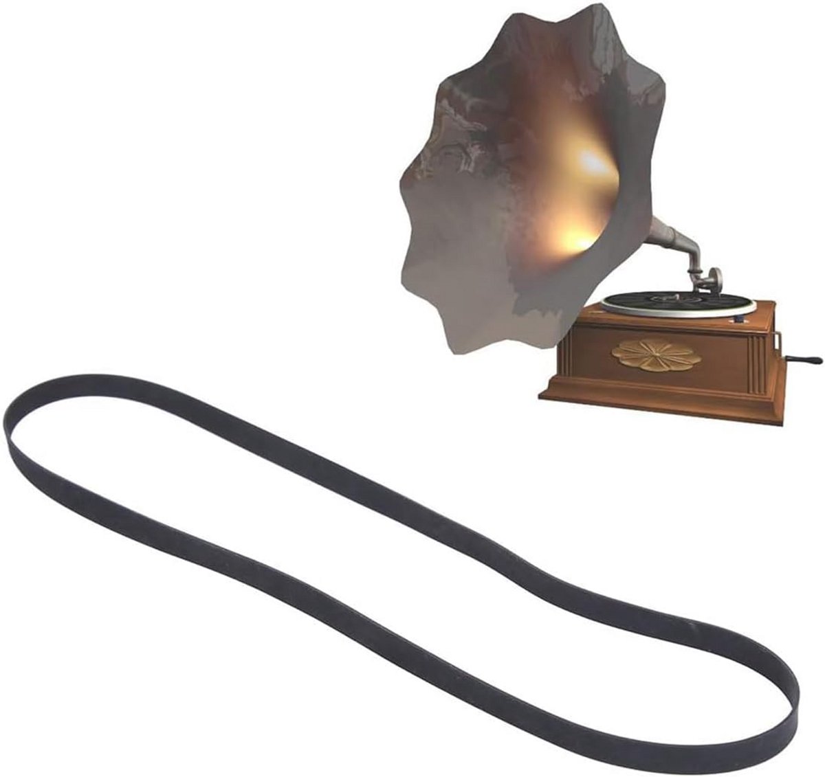 Zwarte Rubberen Platenspeler Riem voor Draaitafel 270 mm