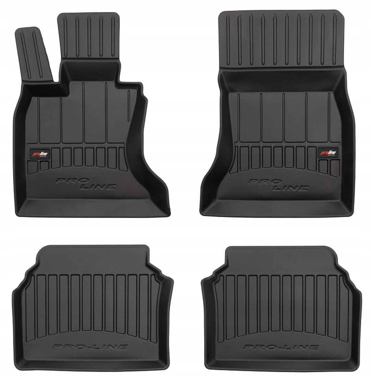 FROGUM 3D Gummimatten Set – Passend für BMW 5er GT F07 (2009-2017) – Nicht für xDrive – Hohe 6 cm Kanten – TPE – Schwarz
