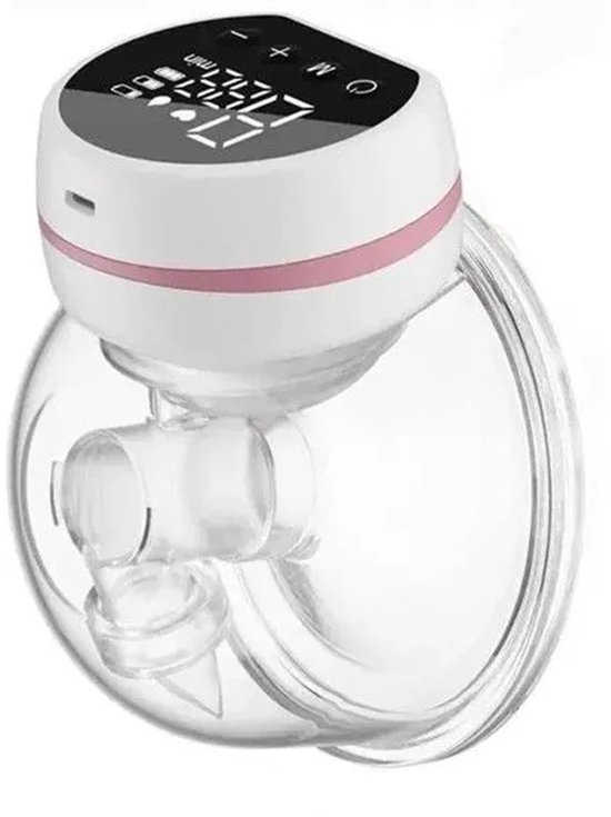 Gigicial Elektrische borstkolf - Handsfree elektrische borstkolf - Draagbaar met lcd-display en 15 zuigniveaus - 1 stuk - Geschikt voor drukke moeders, wit