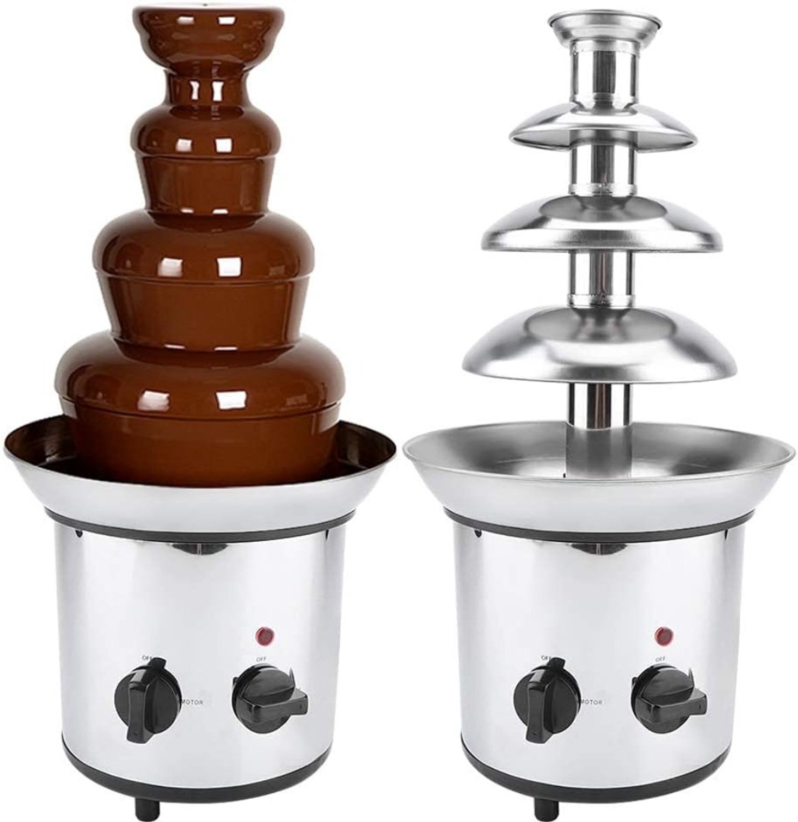 Core® Chocoladefontein - Fonteinset - Chocofontein- Inclusief Smeltpot - Zilver - 46cm x 24cm x 23cm
