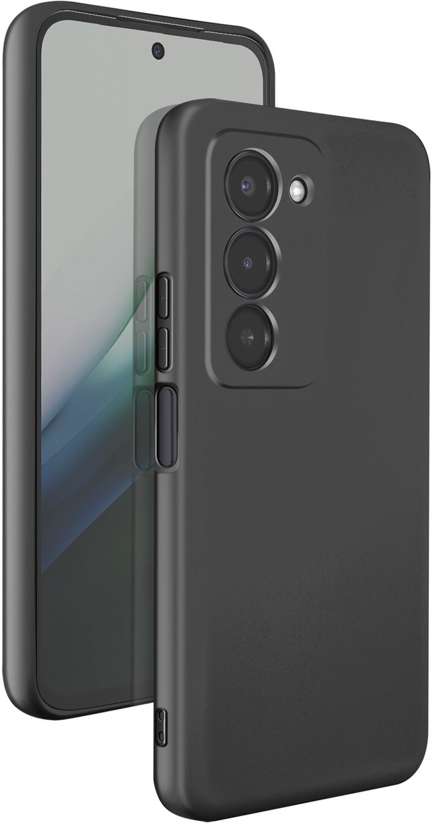 Avizar Hoesje voor Redmi 15 5G Soft-Touch Siliconen Fast Cover Serie, Zwart