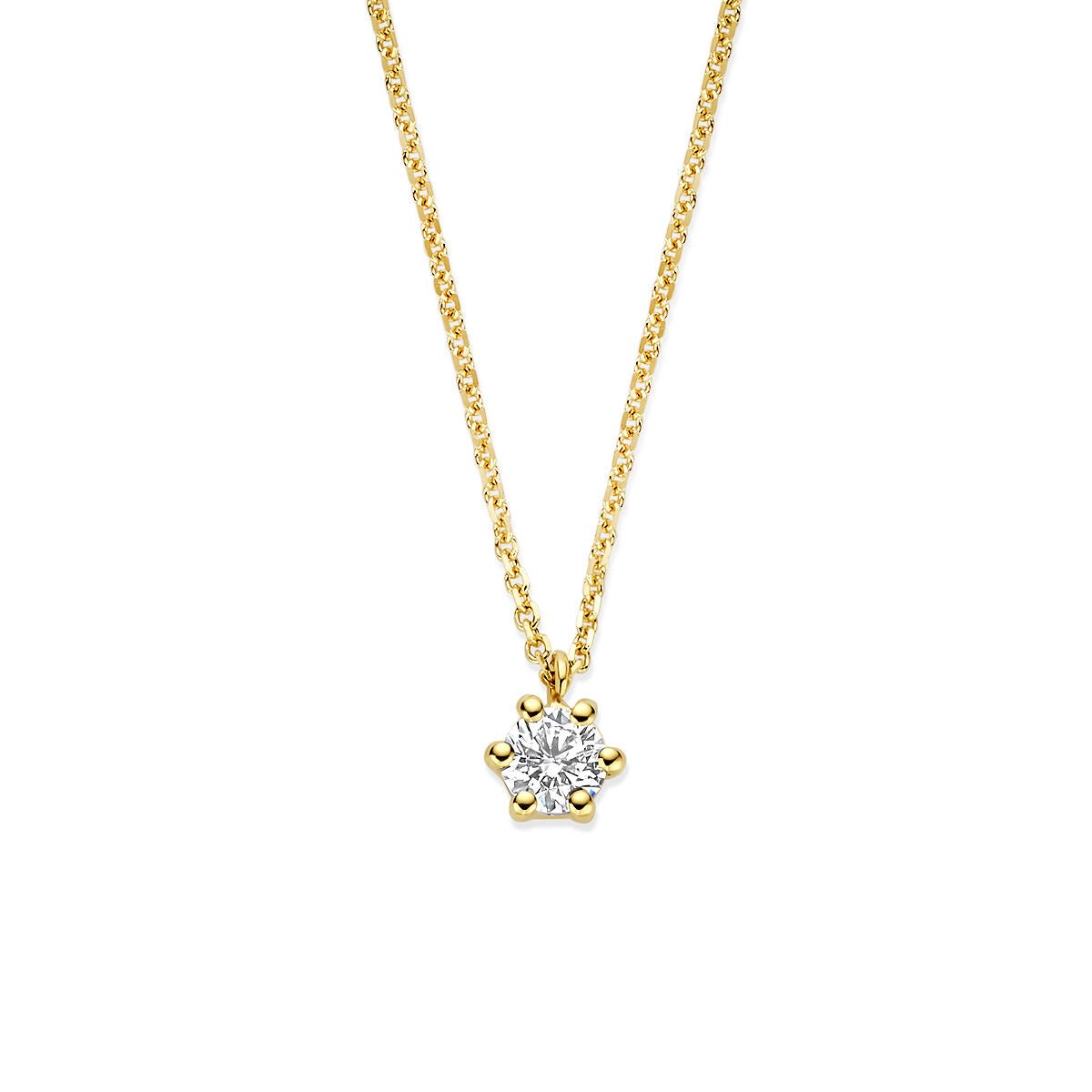 Collier lab grown diamant 0.15ct g vs 40 - 42 - 44 cm