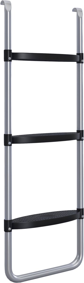 SPORTNOW - Trampolineladder - Staal - 97x32cm - Zilver