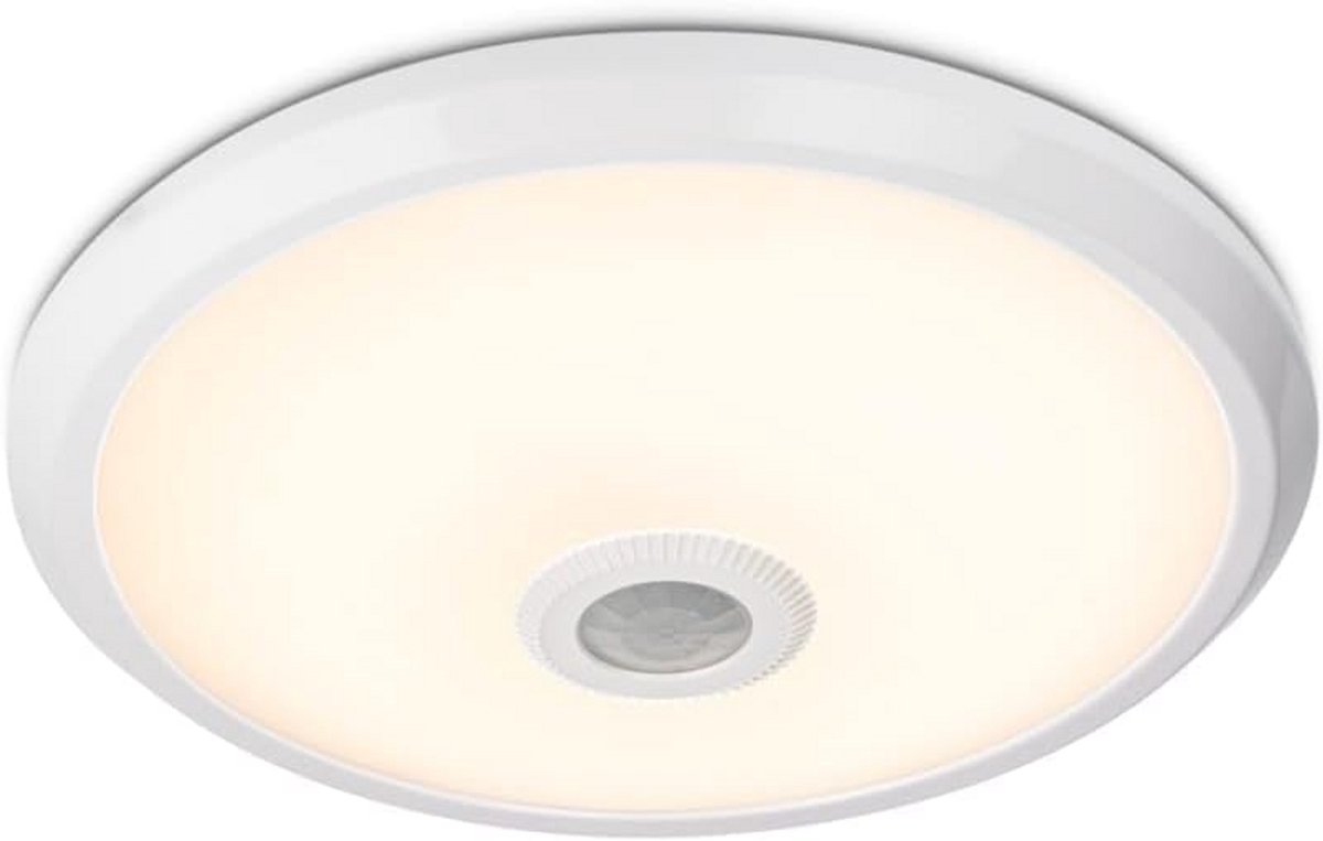 Ronde LED Plafondlamp met Bewegingssensor en Schemerschakelaar 12W Warm Wit