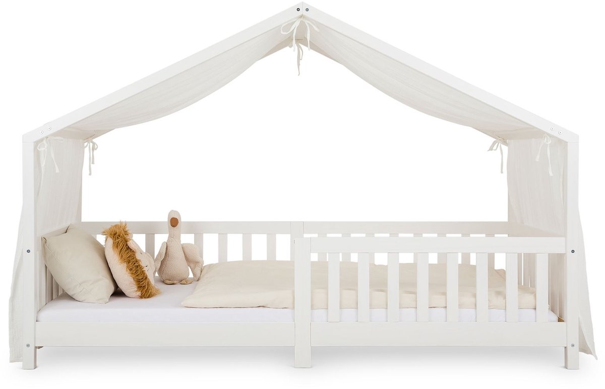 Huishoudhemel LIAN in wit -hemel van 100% katoen, mousseline met twee lagen, bedgordijn voor huisbedden, decoratie voor huisbedden - Hauptbild Ambiente