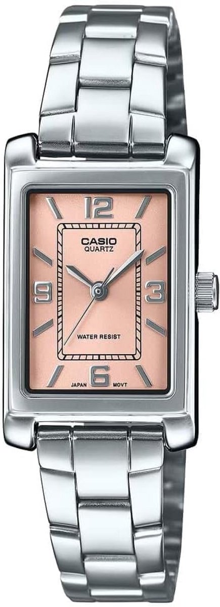 Dames Analoog Horloge Met Roze Wijzerplaat en Rosé-Gouden Details