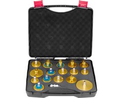VEVOR Brake Master Bleeder Set 17-delige Professionele Remontluchtingsadapterset met Complete Set en Handvat, Duurzame Remontluchtingsadapter voor Het Bijvullen van Remvloeistof