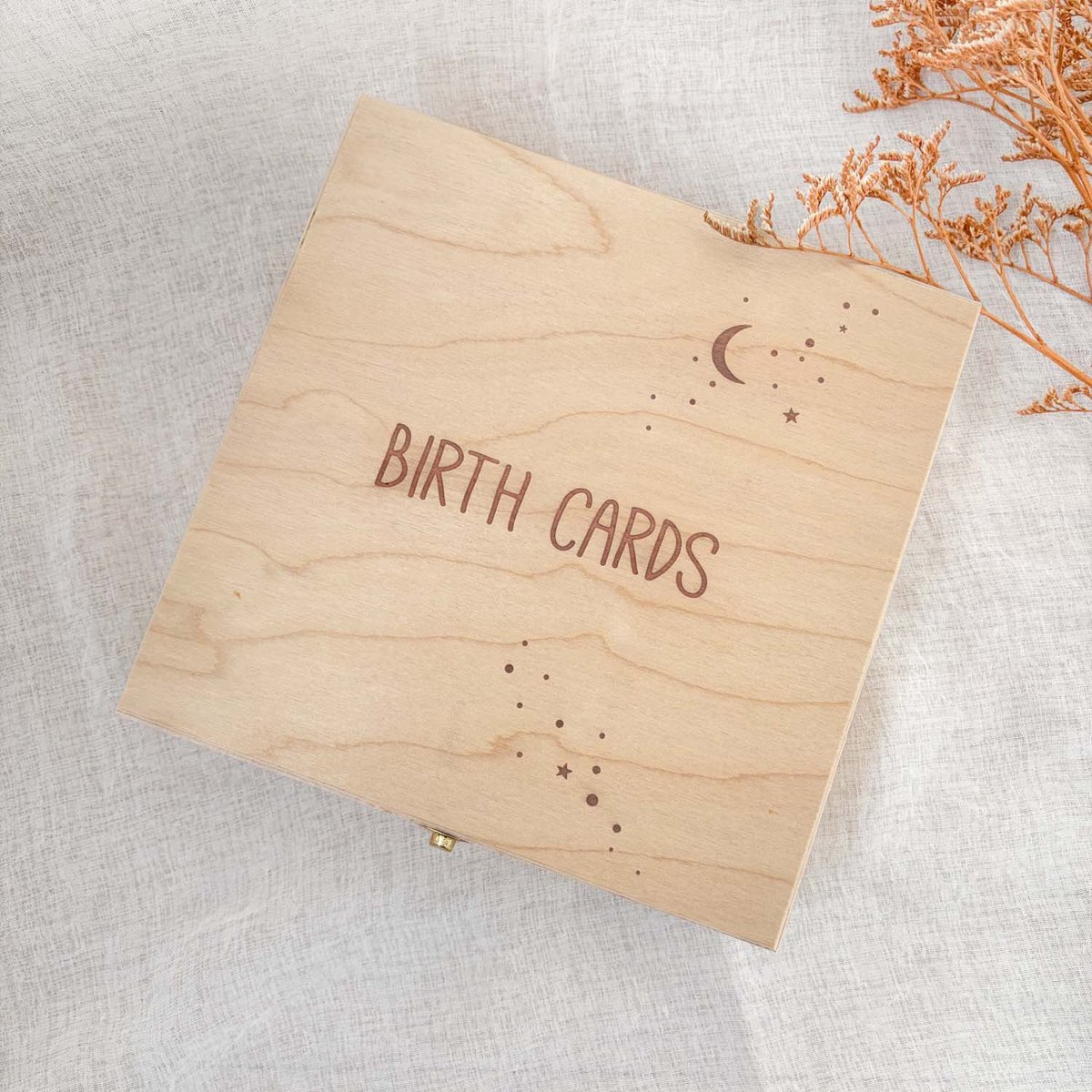 Fien & Feau - Bewaarkistje - Birth cards heelal - herinneringen