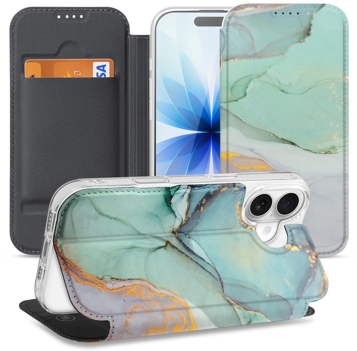 Apple iPhone 17 Book Case Watercolor Mix
