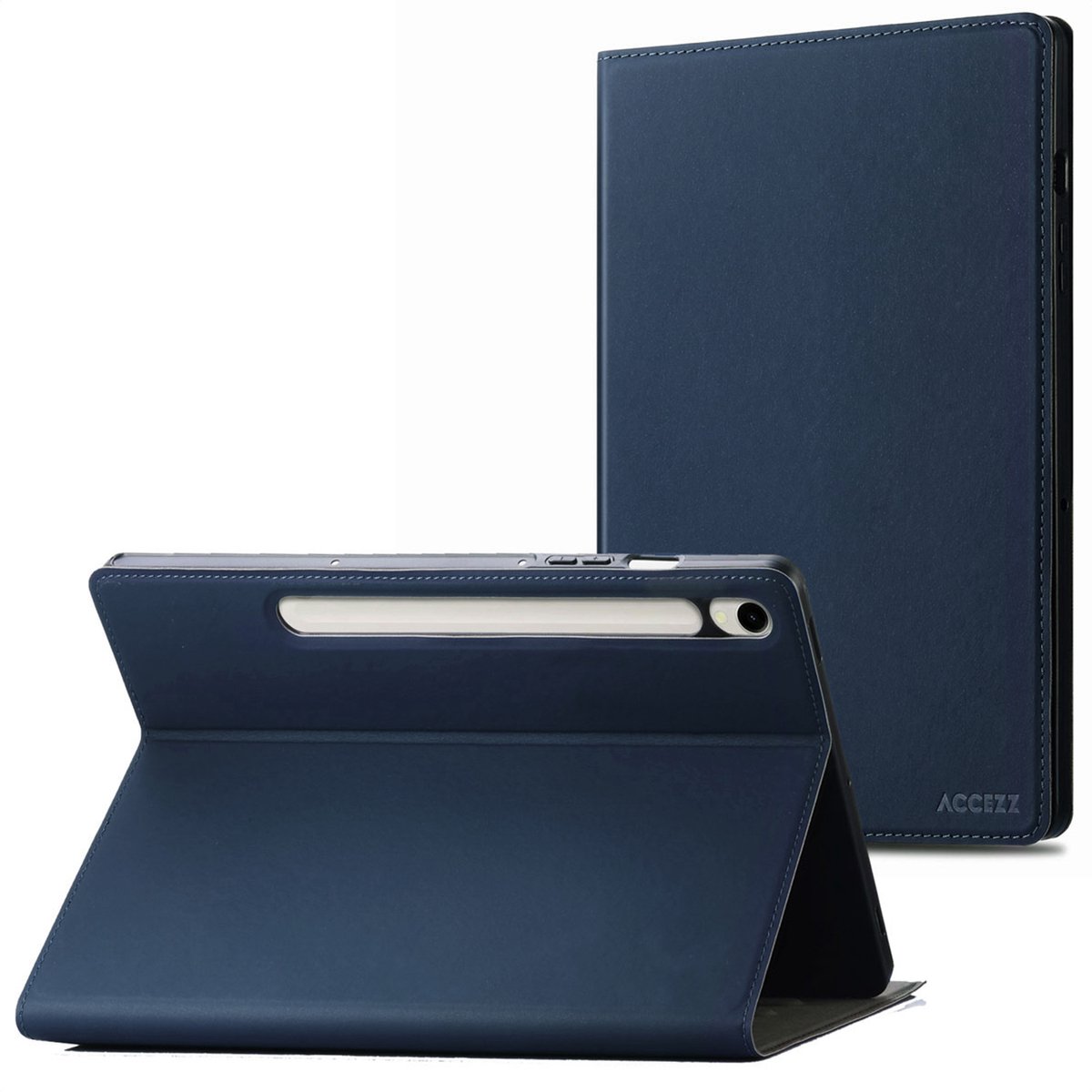 Accezz Tablet Hoes - Geschikt voor Samsung Galaxy Tab S10 FE / Galaxy Tab S9 11.0 inch FE / Galaxy Tab S9 11.0 inch / Galaxy Tab S10 Lite - Classic Tablet Case - Donkerblauw