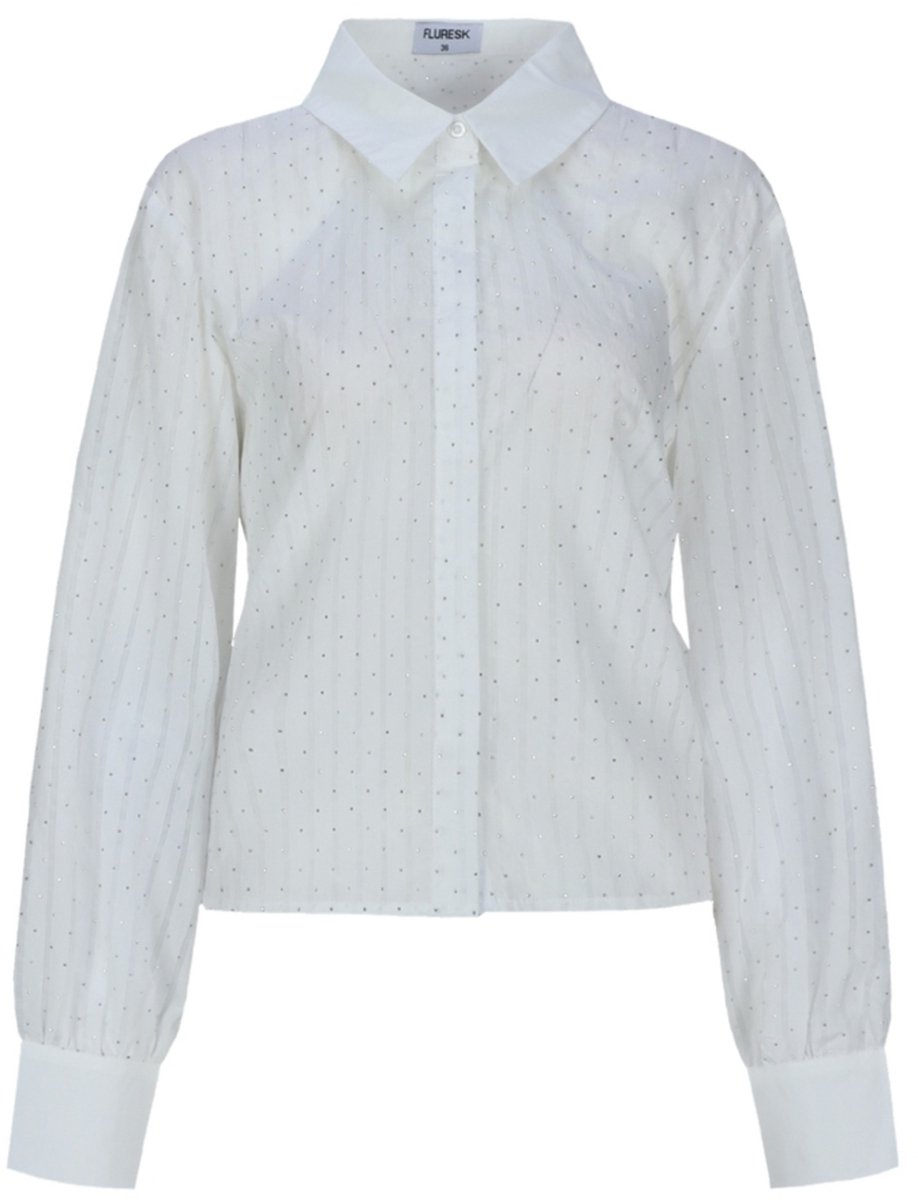 Fluresk Blouse Maelle Blouse 26vqf08 011 Offwhite Dames Maat - W44