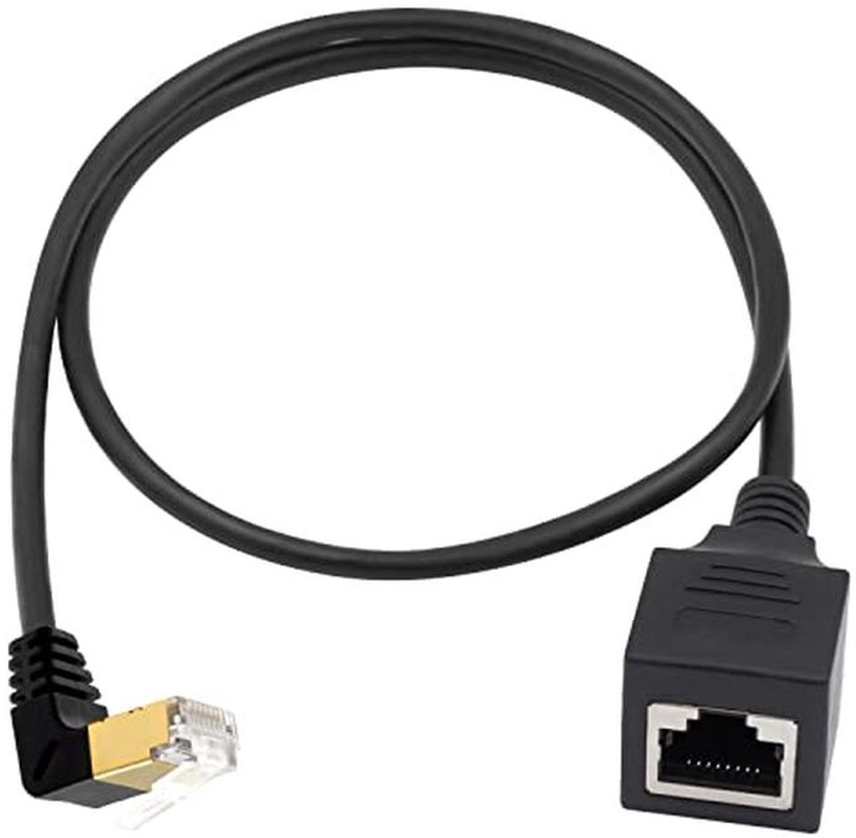 Cat8 Ethernet-kabel 40 Gbps 2000 MHz RJ45 Mannelijk naar Vrouwelijk Extender 0,5 m
