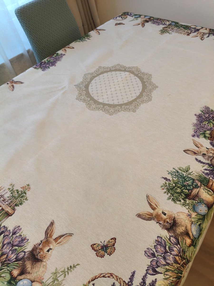 Tafelkleed Gobelinstof Easter Paas Baskets of Lavender 140*180cm
