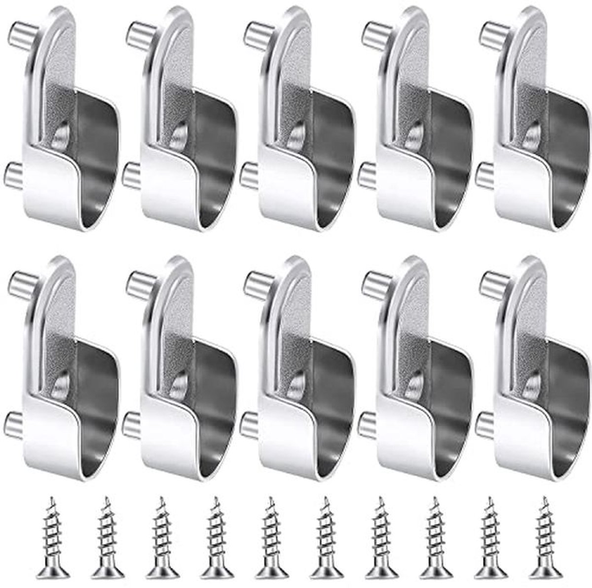 10 stuks kledingstang houders voor garderobes - duurzame kastaccessoires