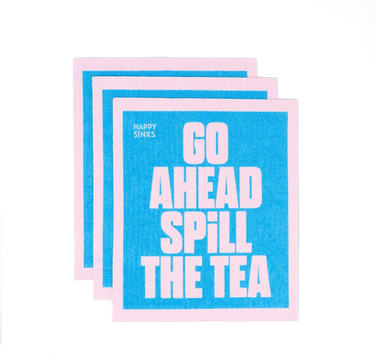 Happy Sinks Zweedse Theedoek Set - Spill the Tea - 3 stuks