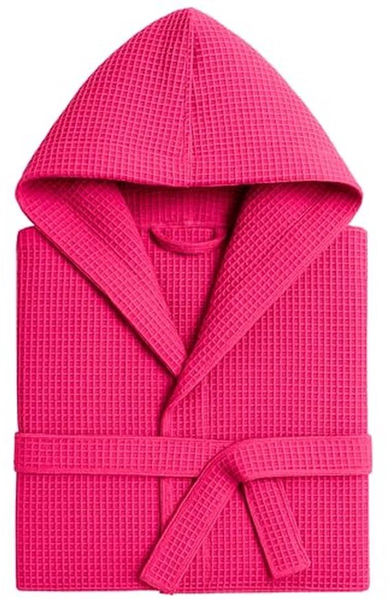Honingraat Badjas voor Dames en Heren met Capuchon en Zakken - Licht en Ideaal voor Reizen (S-XXXL)