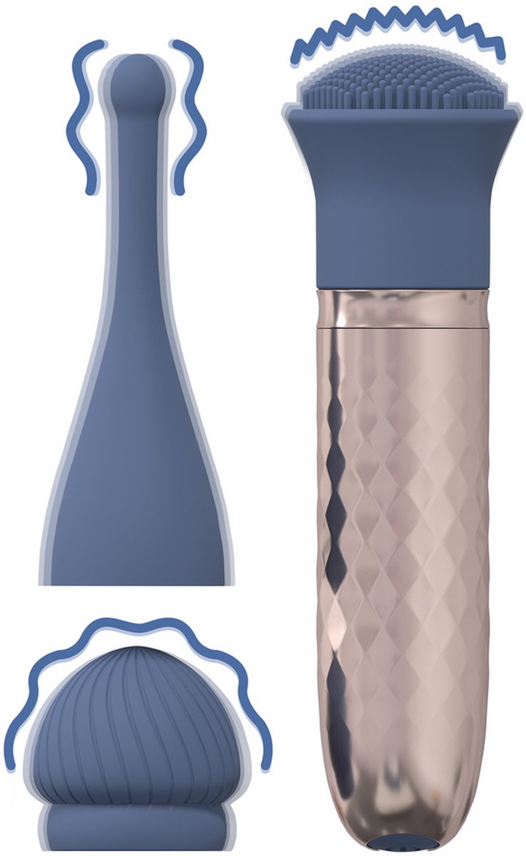 Loveline by Shots - Thrill - Verwisselbare Vibrator - Blauw