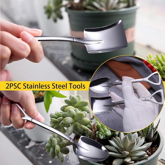 12-delige Mini Tuingereedschap Set voor Vetplanten en Cactussen — afbeelding 3