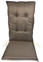 Beautissu HighLux NL Zitkussen voor Tuinstoel Lage Rug Kussen 105x50cm Lichtgrijs - 2 Kussens voor Tuinmeubelen - 7 cm Dik - Made in EU - Lage Rug Tuinkussen