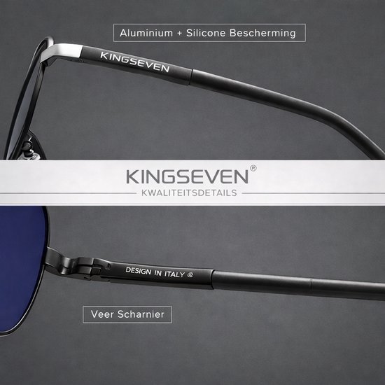 Kingseven grijs - Met UV400 en polarisatie filter van Kingseven — afbeelding 5