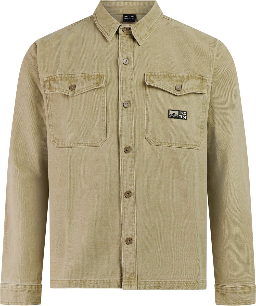 Protest PRTAdored T-shirt heren lange mouwen Normale pasvorm Beige