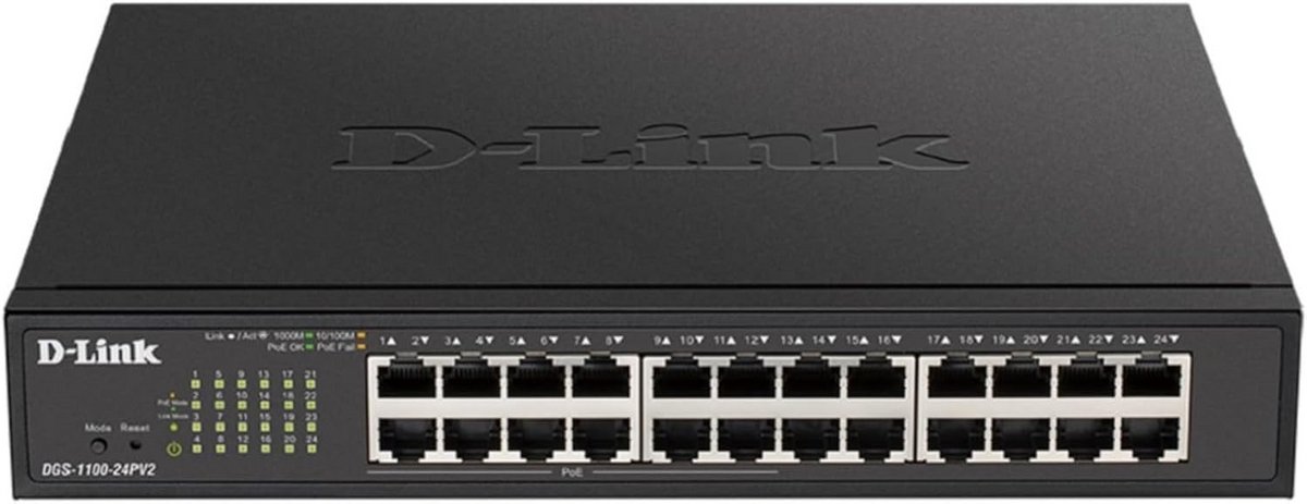 24-Poort Gigabit PoE Smart Managed Switch met 12 PoE Poorten - Stille VBE Ondersteuning