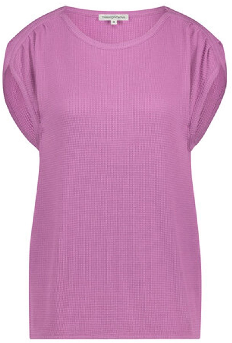 Pique Cap-Sleeved Top
