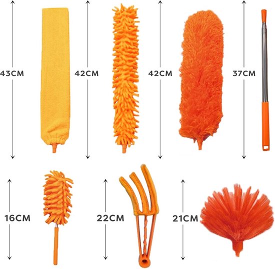Telecopisch Stofdoek voor Spinnenwebben - Uittrekbare Plumeau tot 2,6 m — afbeelding 2